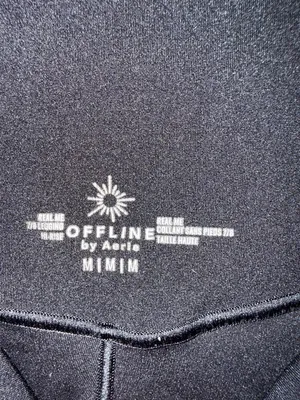 Aerie OFFLINE Real Me Black Crossover 7/8 Leggings M thumbnail 4
