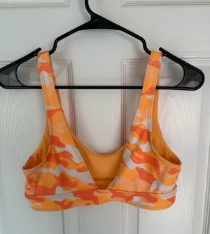 Zumiez Damsel Mila Orange Camo Bralette Bikini Top thumbnail 2