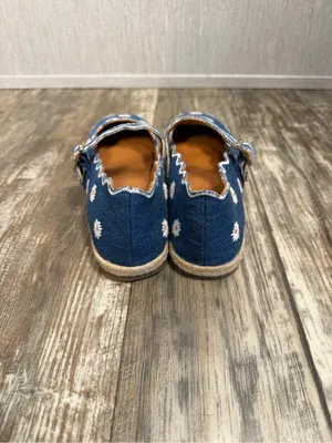 Maeve Denim Daisy Espadrille Mary Janes - Blue & White Size 8-9 thumbnail 12