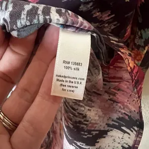 Naked Princess Lila Silk Romper Womens Large Abstract Floral Drawstring thumbnail 6