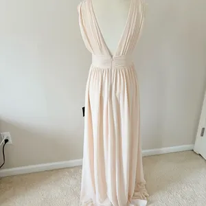 Lulus Heavenly Hues Blush Maxi Dress Bridesmaid Wedding Prom Size‎ Small thumbnail 5