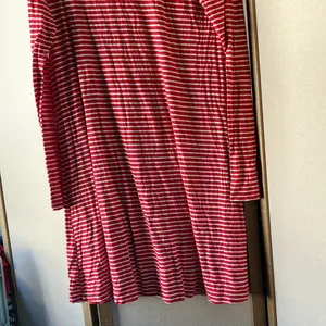 FINAL MARKDOWN GAP Vibrant Red and White Striped t shirt dress medium thumbnail 5