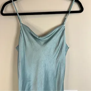 Lanston Cowl Neck Satin Slip Dress Sage Blue XS L-0001AS thumbnail 11