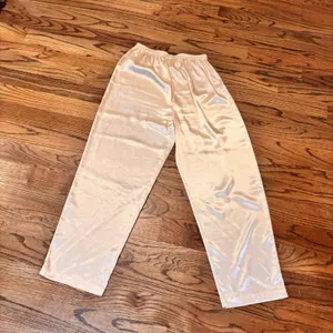 Victoria's Secret Satin Pajama Set Women's Medium Champagne Gold Long Sleeve Y2K thumbnail 8