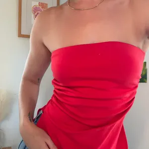 Red strapless, sexy top thumbnail 2