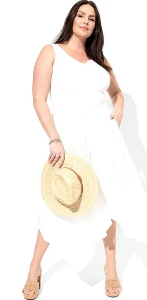 Torrid White Maxi Voile Crochet Trim Skirt thumbnail 1