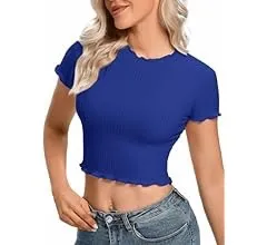 Brandy Melville Blue Lettuce Trim Tank Top thumbnail 4