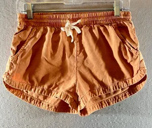 705 |‎ Billabong Sunset Orange Dolphin Hem Pull On Lounge Shorts Womens Small thumbnail 1