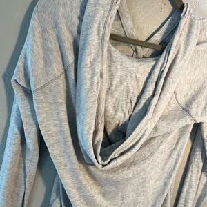 American Eagle Outfitters Y2K Blue and Gray Striped Hoodie SZ M 2000s Vintage thumbnail 9