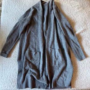 Athleta grey open front‎ cardigan small thumbnail 1