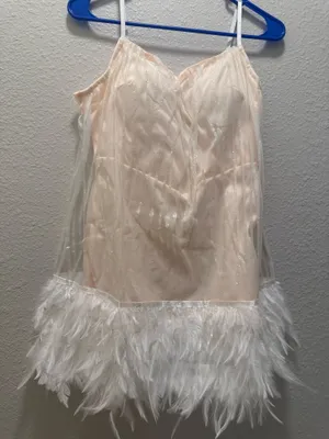 Feather dress White thumbnail 2