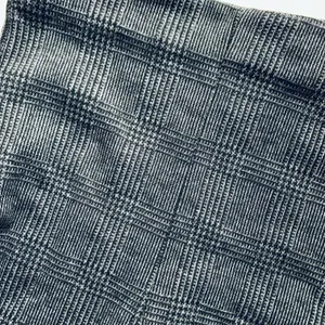 Banana Republic Factory Gray Black Plaid Skater Mini Skirt thumbnail 6