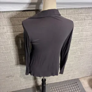 Pleione‎ Womens Gray Long Sleeve Button Down Blouse Shirt Size M KAB52726RK thumbnail 3