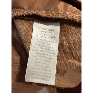 Everlane Tan Brown Pleated Chino Trousers High Rise‎ Lyocell Pants Size 0 thumbnail 5