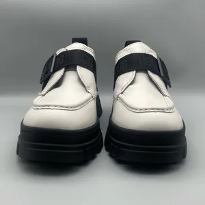 UGG Ashton Platform White Leather Lug Sole Women's Loafers Shoes - Size: 6.5 thumbnail 4