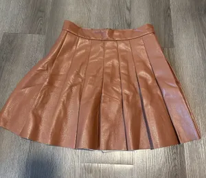 Aritzia Sunday Best brown leather mini skirt  thumbnail 1