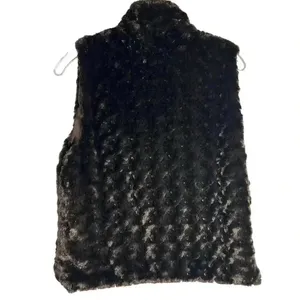 Women's Faux Fur Vest Brown M Soft Texture Full Zip‎ Fall Winter thumbnail 7