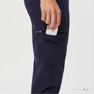Figs Zamora Jogger High Waisted Scrub Pants Elastic Waist Navy Blue Medium Nurse thumbnail 4