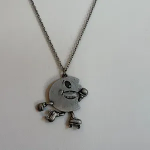 Silver-Tone Whimsical Character Pendant Necklace 20” thumbnail 3