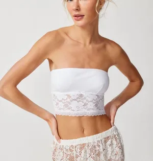 White Lace Tube Top thumbnail 1