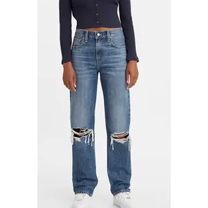 Levi's Womens 29 NWT Low Pro Straight Denim‎ Jeans Loose Distressed Fit Baggy thumbnail 3