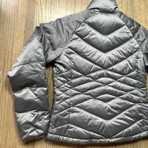 Women's The North Face 550 Down Filled Puffer Jacket Medium Ladies Silver thumbnail 13
