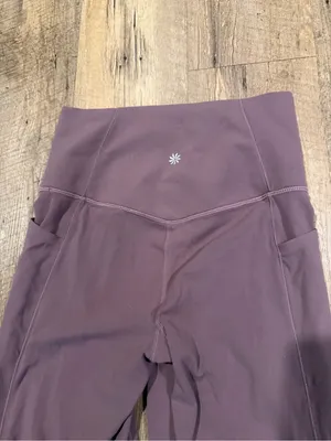 Athleta SALUTATION STASH FLARE High Rise PANT in Damask Mauve XS thumbnail 6
