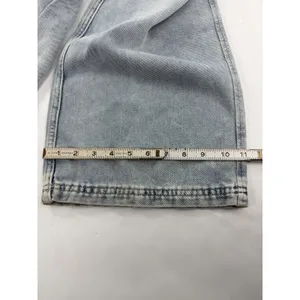 HM Divided Light Wash Wide Leg Elastic Waist Denim Pants XXS Light Blue thumbnail 7