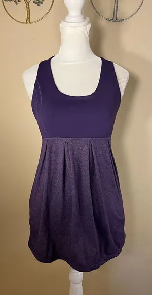 Lululemon Heathered Concord Grape Purple Power Dance Athletic Tank Top Size 4 thumbnail 1