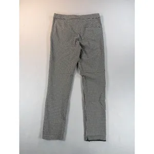 Zara Women Black White Gingham Check Slim Fit Ankle Pants Size Small S 26 thumbnail 3
