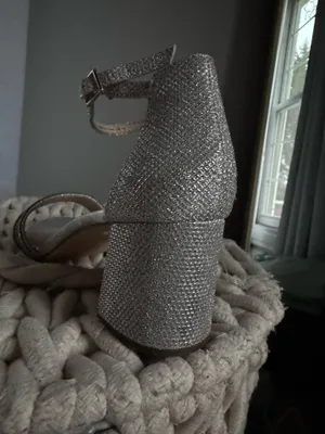 Nina Silver Sparkly Heels thumbnail 2