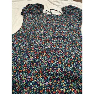 Berrylush Floral Puff Sleeve Mini Dress | Women’s 3XL thumbnail 5