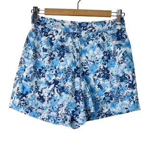 Abercrombie Fitch Floral Shorts Blue White Womens Size S Elastic‎ Waist thumbnail 1