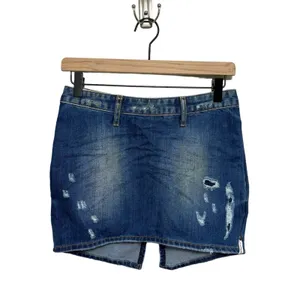NEW One x One Teaspoon Cult Mini Free Love Denim Skirt - Size 22 thumbnail 3