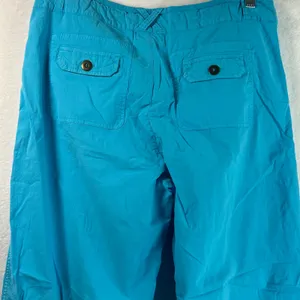 Fresh Produce Womens XL Turquoise Blue Cotton Stretch Drawstring Straight Pants thumbnail 10
