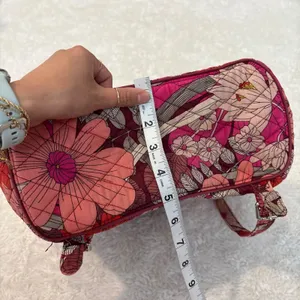 Vera Bradley Drawstring Magnetic Flap Backpack Bohemian Blooms Red Floral Travel thumbnail 6