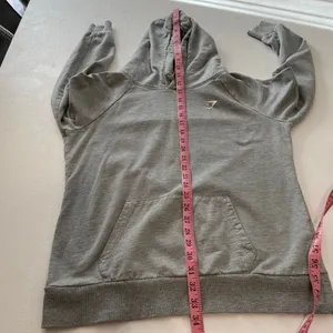 Gymshark Gray Fleece Lined Pullover Hoodie | Athletic Logo Sweatshirt Size M thumbnail 6
