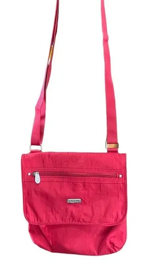 Vintage Baggallini in red fabric. Crossbody bag thumbnail 1