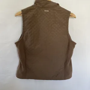 Columbia brown full zip quilted fleece women's‎ winter vest warm size S pockets thumbnail 8