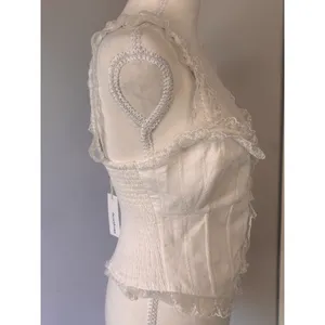 NWT Heartloom Romi Top White Lace Corset Side Zip Size Medium thumbnail 5