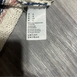 American Eagle Outfitters Navy Blue Pink White Striped Knit Tank Top; XL Women’s thumbnail 6
