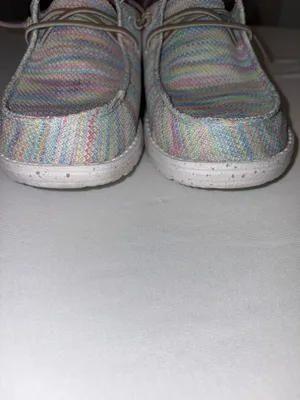 Hey Dude Casual Canvas Slip-On Shoes Wendy Sox Aurora White Size 7 thumbnail 2