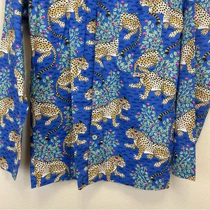 Printfresh Bagheera Men's Long Sleep Shirt Sapphire‎ Size XS thumbnail 6