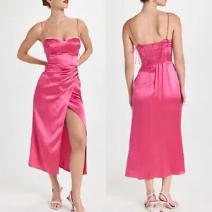 Reformation Marguerite Silk Dress Es (b63) size 10 NWT thumbnail 3