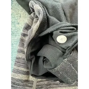 Lululemon Black Gray Purple Stripe Scoop Neck Tank Top Size 4 thumbnail 3