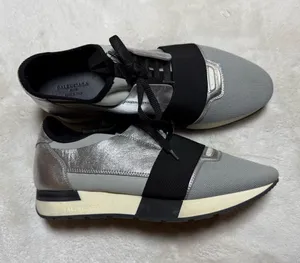 Balenciaga Race Runner Women's Black and Gray Sneakers Sz:40 =9 thumbnail 1
