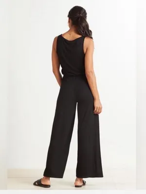 Michael Stars V-Neck Wide Leg Jumpsuit Sz M thumbnail 2