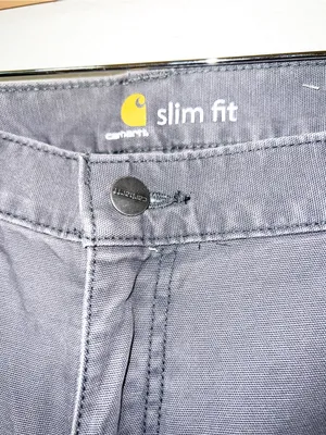 Carhartt Slim Fit Women’s Dark Gray Workwear Carpenter Tall Pants thumbnail 5