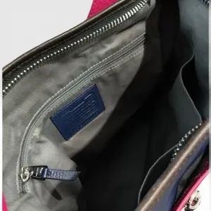 Coach Legacy Leather Duffle Crossbody Bag 19845 Navy‎ Pink Colorblock Rare Strap thumbnail 9
