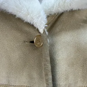 Marvin Richards Vintage Tan Suede Coat Size S Faux Shearling Lined‎ Western Boho thumbnail 2